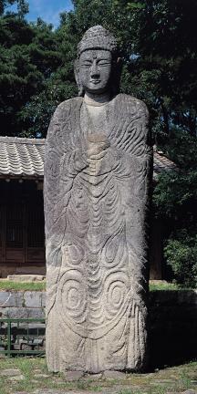 아산 평촌리석조약사여래입상